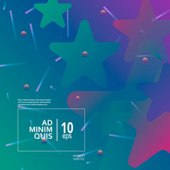 Vector template stripes from random stars background