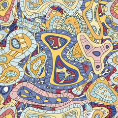 Obraz premium ethnic abstract seamless pattern with african print. Vector illustration