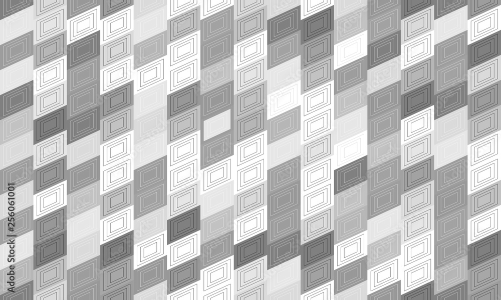 Poster seamless background pattern with rhomboids. vector graphic illustration in grayscale.