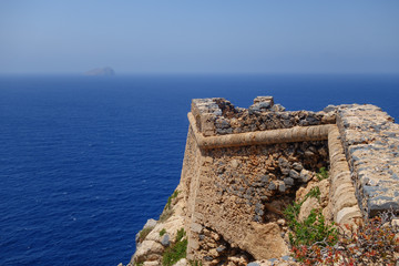 Fototapeta na wymiar Ancient fortress on the edge of the world