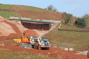 Road bypass construction site
