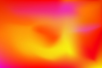 Bright yellow orange abstract background of blurry spots. Bright saturated gradient.