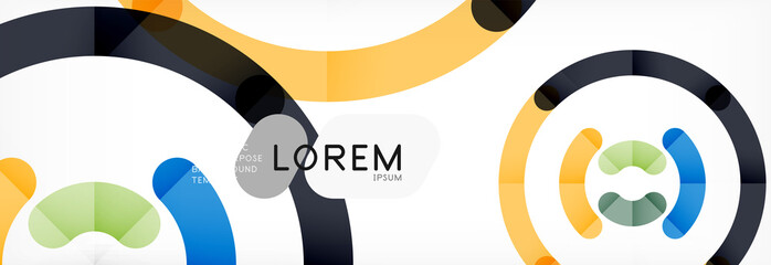 Linear design circle background