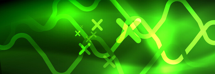 Shiny neon lights background, techno design, modern wallpaper for your project