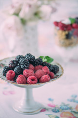 Fresh berries on a platter