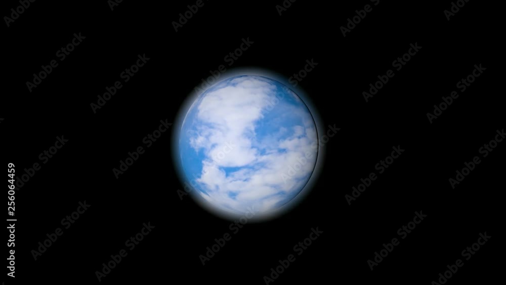 Wall mural planet earth in motion. the cosmic abstract sphere in the universe.