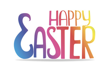 Easter gradient lettering.