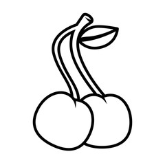 fresh cherries fruit icon