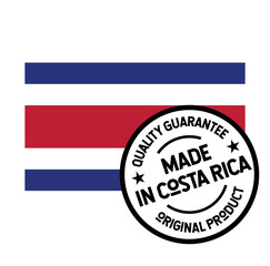 Made in Costa Rica label on white