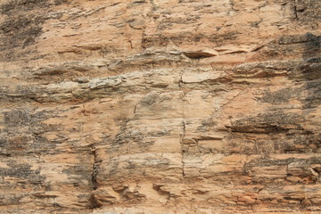 Layered mountain natural texture of ochre color