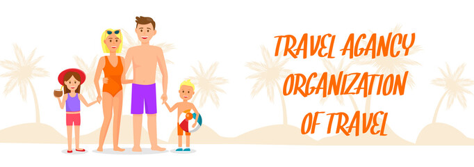 Travel Organization Vector Banner with Lettering