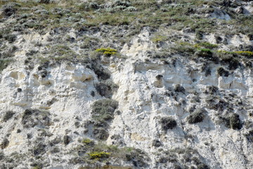 Cape Chirakman Great White Rock Closeup Bulgaria Stock Photo