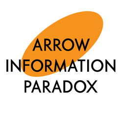 arrow information paradox advertising sticker
