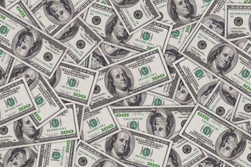 Background from of one hundred dollar banknotes