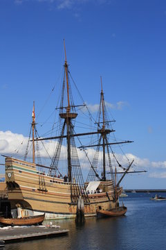 Mayflower II 1620 Replica Plymouth Massachusetts Plimoth Plantation’s full-size reproduction Pilgrim ship
