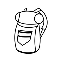 adventurous travel bag icon