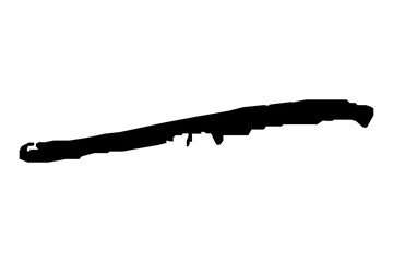 Juist, Umriss, Landkarte - Icon, Symbol, Piktogramm, grafisches Element - Fl&auml;che - schwarz - Vektor