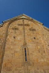 Obraz premium Ananuri fortress complex in cauacasian mountains, Georgia