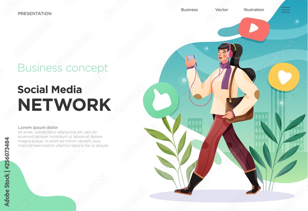 Poster presentation slide templates or landing pages for websites, or apps. business concept illustrations.
