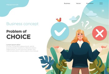 Presentation slide templates or landing pages for websites, or apps. Business concept illustrations. Modern flat style. Vector