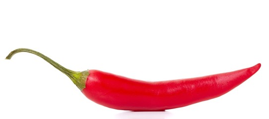 Red pepper isolated on white, fresh vegetable,  cooking.