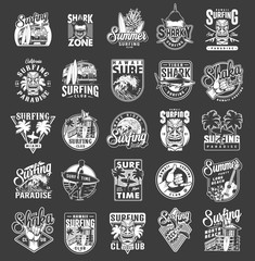 Fototapeta premium Vintage summer surfing emblems
