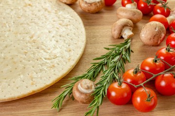 Pizza food cooking and dough cheese preparation,  kitchen.