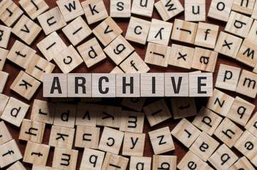 Archive word concept