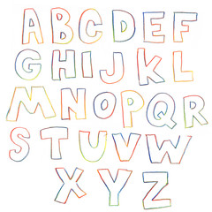 alphabet pencil drawing