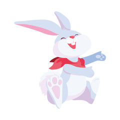cute rabbit easter character