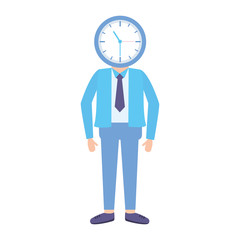 businessman with clock time