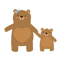 mom bear and son