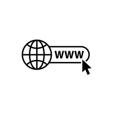 Globe related outline icons. Web apps. Thin line vector icons for website design and development, app development. Vector illustration.