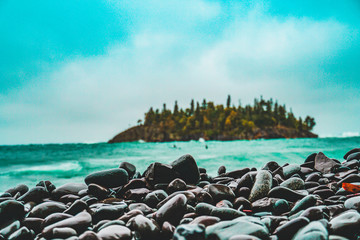 Rocky Coastline Beach Island