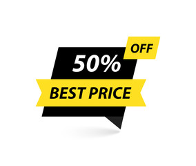 Sale tag. Special offer, big sale, discount, best price, mega sale banner. Shop or online shopping. Sticker, badge, coupon, store. Vector Illustration.