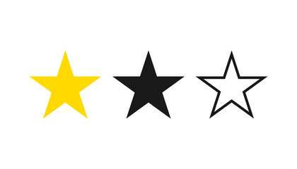 Star icons set. Five star collection. Vector illustration.