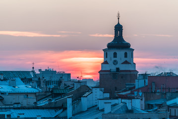 Panorama of old town in City of Lublin, Poland - obrazy, fototapety, plakaty