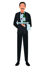 Waiter restaurant avatar profession