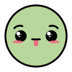 kawaii emoji cartoon face