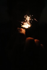 Sparkles from lighter
