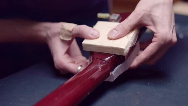 Repairing broken guitar headstock