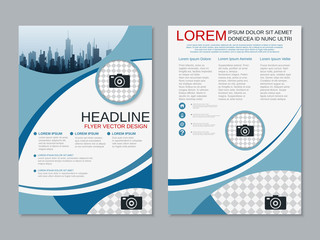 Modern professional two-sided flyer vector design template