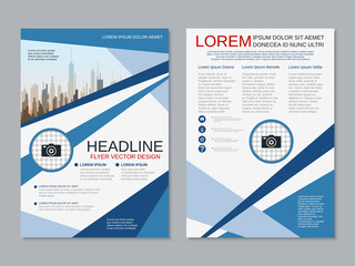 Modern professional two-sided flyer vector design template