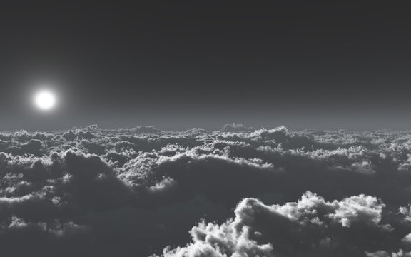 High Altitude Above The Clouds Environment Background