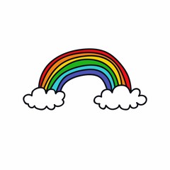 rainbow doodle icon