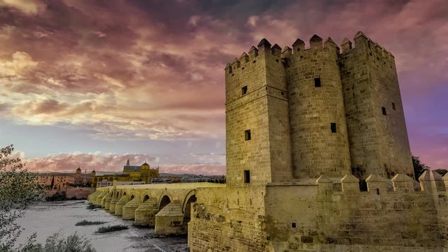 Clouds timelapse in a historic cityscape.