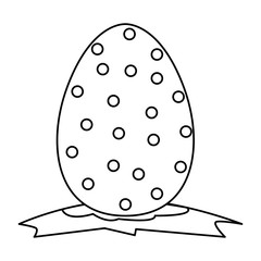 happy easter egg painted
