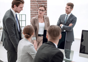 business team discussing new business plan