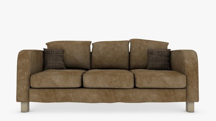 luxury couch on white background