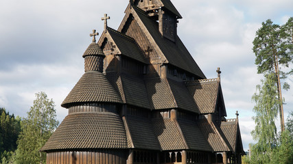 Wooden Gol Stave Church near Oslo, Norway.